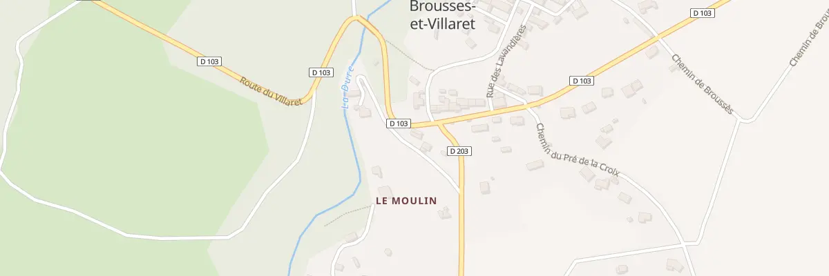 Plan du 1 Rte du Villaret à Brousses-et-Villaret