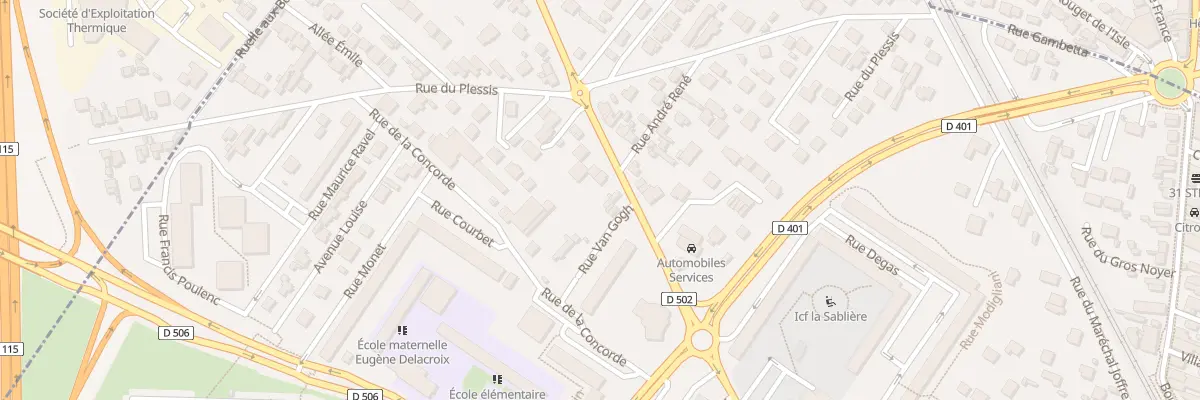 Plan du 87 Rte de Saint-leu à Ermont