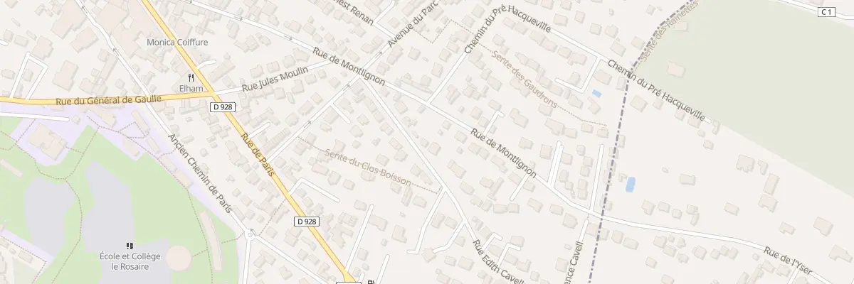 Plan du 15 Rue Edith Cavell à Saint-Leu-la-Forêt