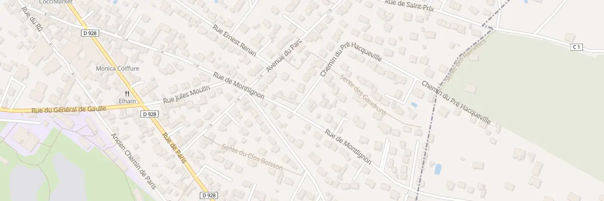 Plan du 3 Che du Pre Hacqueville à Saint-Leu-la-Forêt