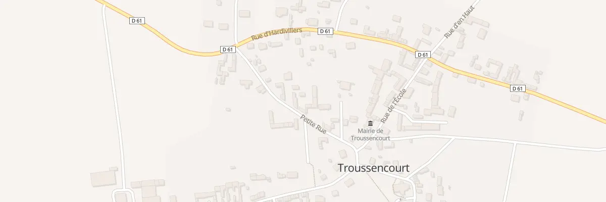 Plan du 14 Ptr Petite Rue à Troussencourt