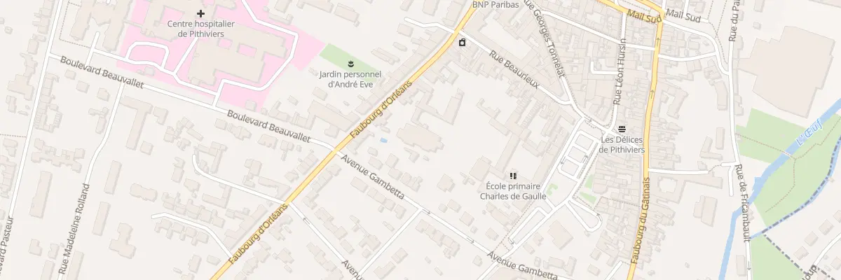 Plan du 35 Fg d’Orléans à Pithiviers