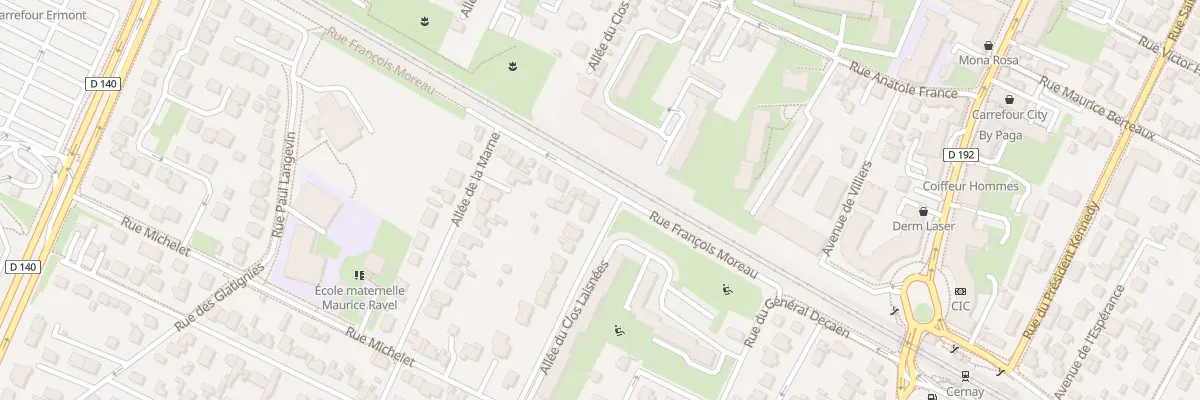 Plan du 1 Rue François Moreau à Ermont
