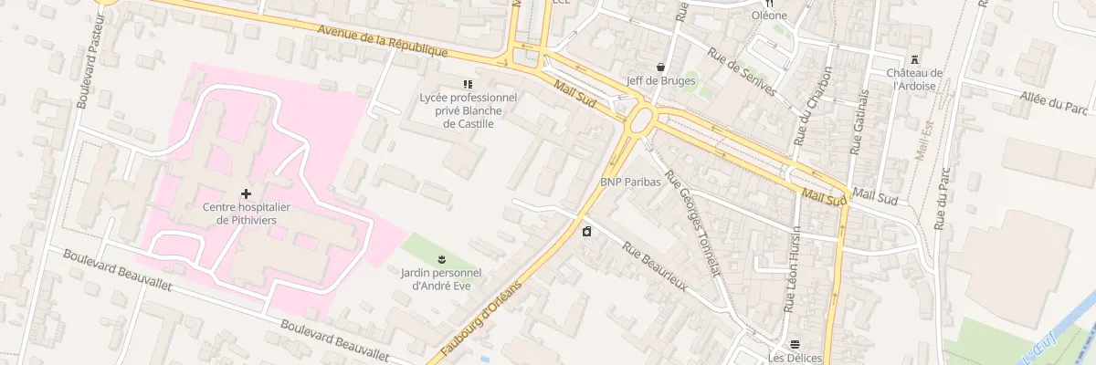 Plan du 10 Fg d’Orléans à Pithiviers