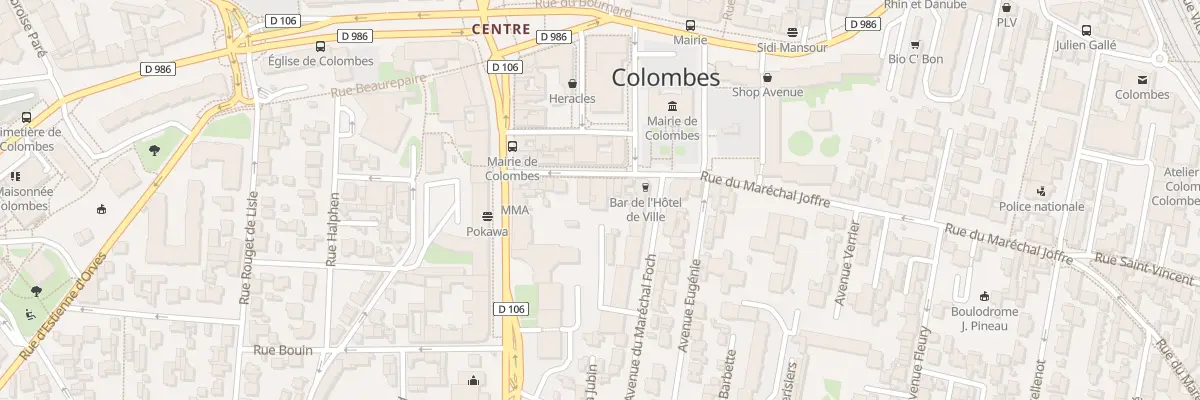 Plan du 14 Rue du Maréchal Joffre à Colombes