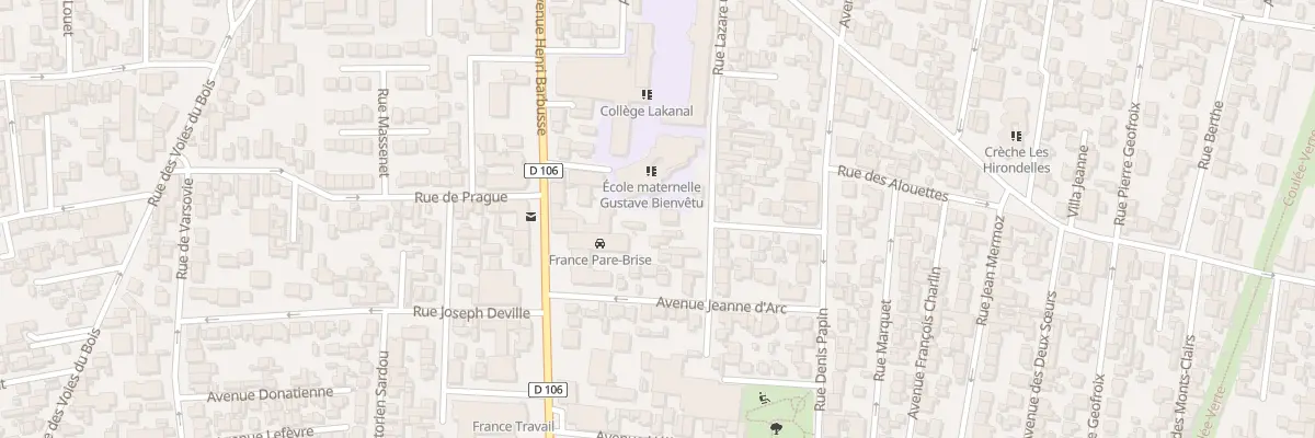 Plan du 22 Rue Lazare Carnot à Colombes