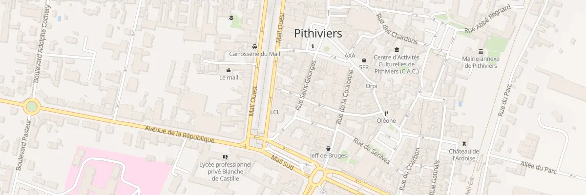 Plan du 1 Rue Neuve du Mail à Pithiviers