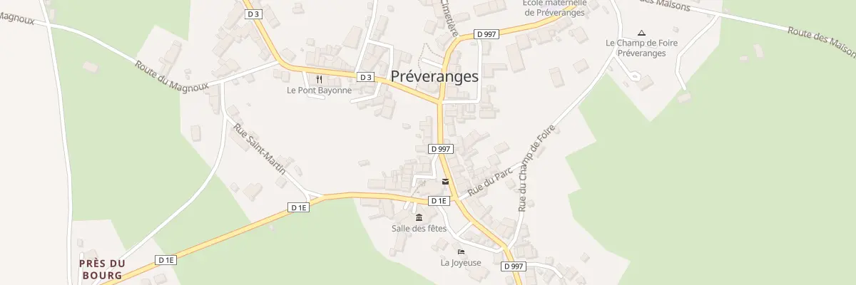 Plan du 24 Rue Grande à Préveranges