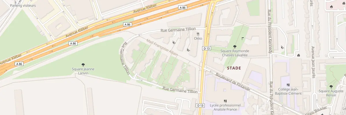 Plan du 12 Rue Germaine Tillion à Colombes