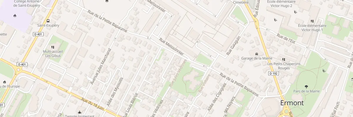 Plan du 2 Rue Helene Boucher à Ermont