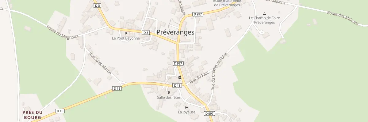 Plan du 27 Rue Grande à Préveranges