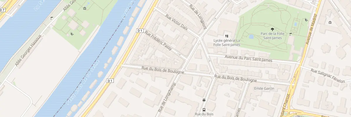 Plan du 3 Rue Frédéric Passy à Neuilly-sur-Seine