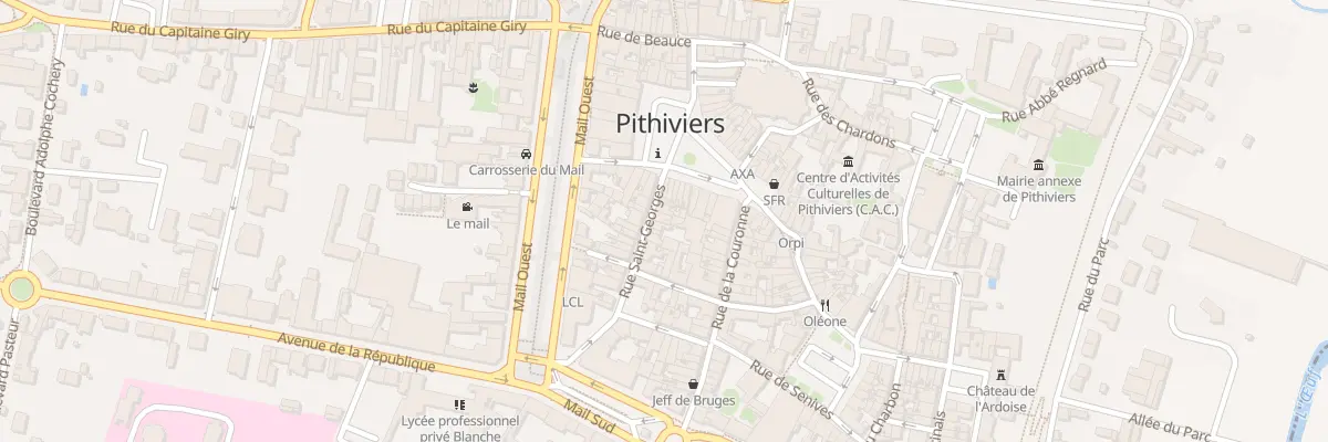 Plan du 7 Rue Saint-Georges à Pithiviers