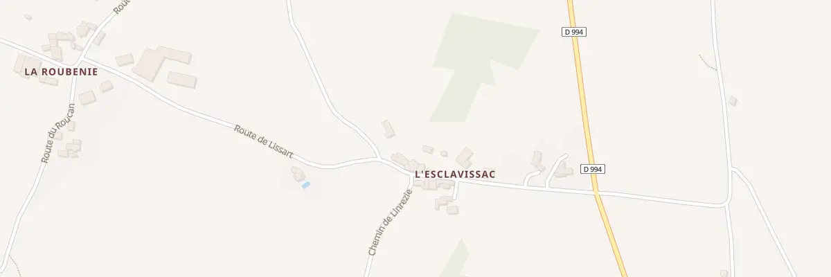 Plan du 5156 Esclavissac à Roussennac