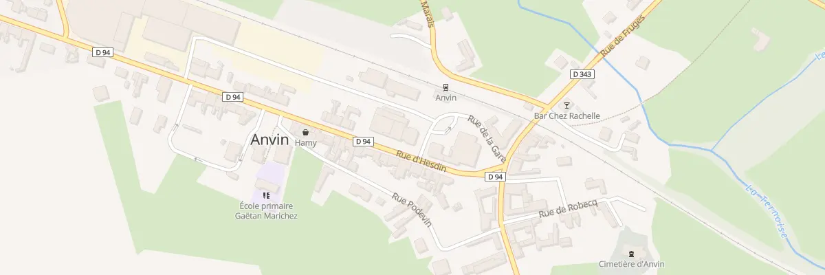 Plan du 99 Rue d’Hesdin à Anvin