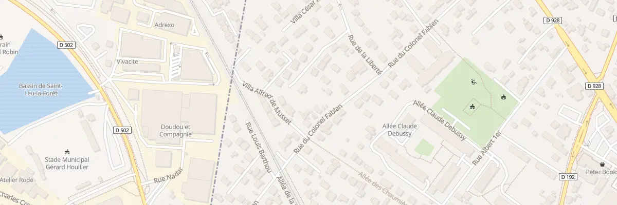 Plan du 92 Rue du Colonel Fabien à Saint-Prix