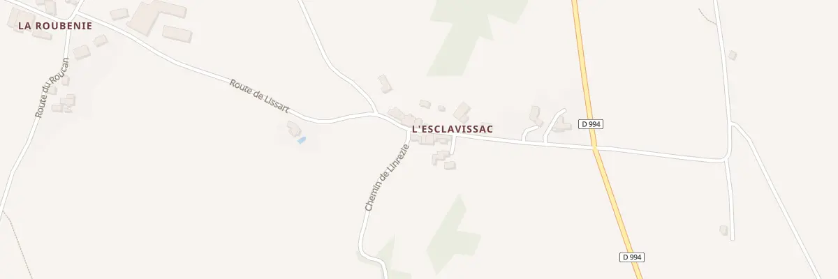 Plan du 5160B Esclavissac à Roussennac