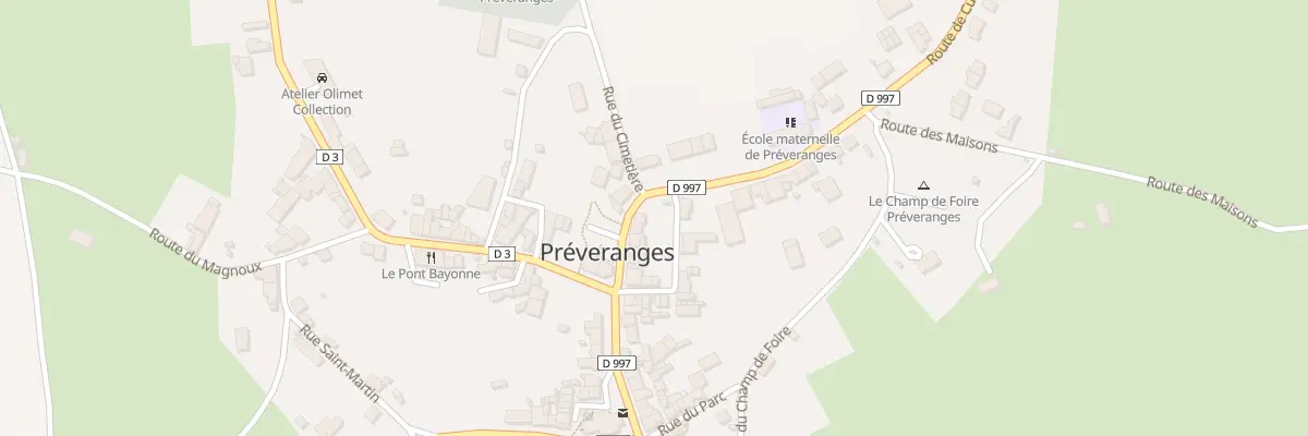 Plan du 10 Rue des Écoles à Préveranges