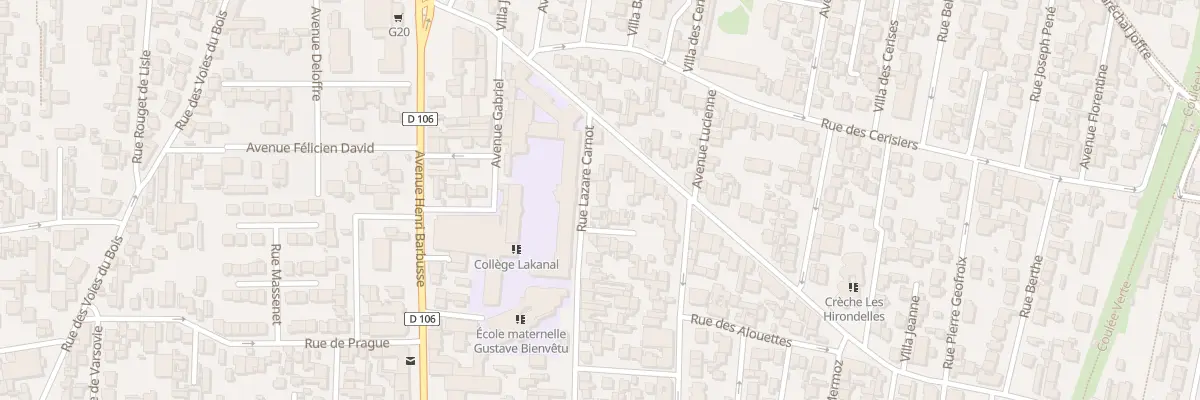 Plan du 9 Rue Lazare Carnot à Colombes