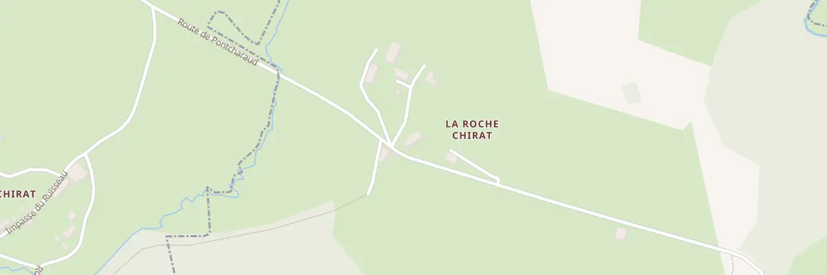 Plan du 4 La Roche Chirat à Pontcharraud
