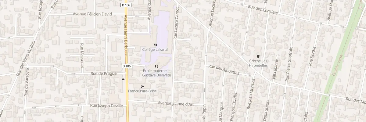 Plan du 25 Rue Lazare Carnot à Colombes
