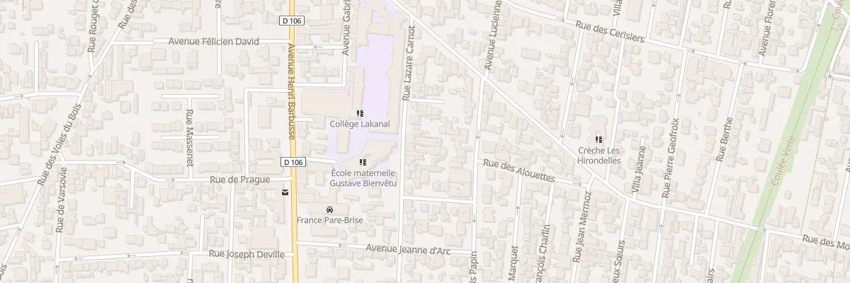 Plan du 23 Rue Lazare Carnot à Colombes