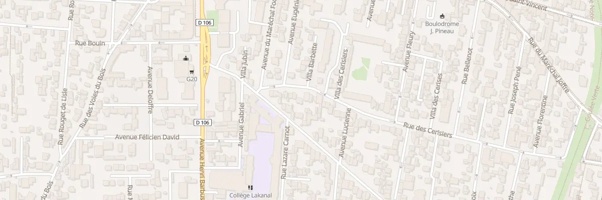 Plan du 14 Rue des Cerisiers à Colombes