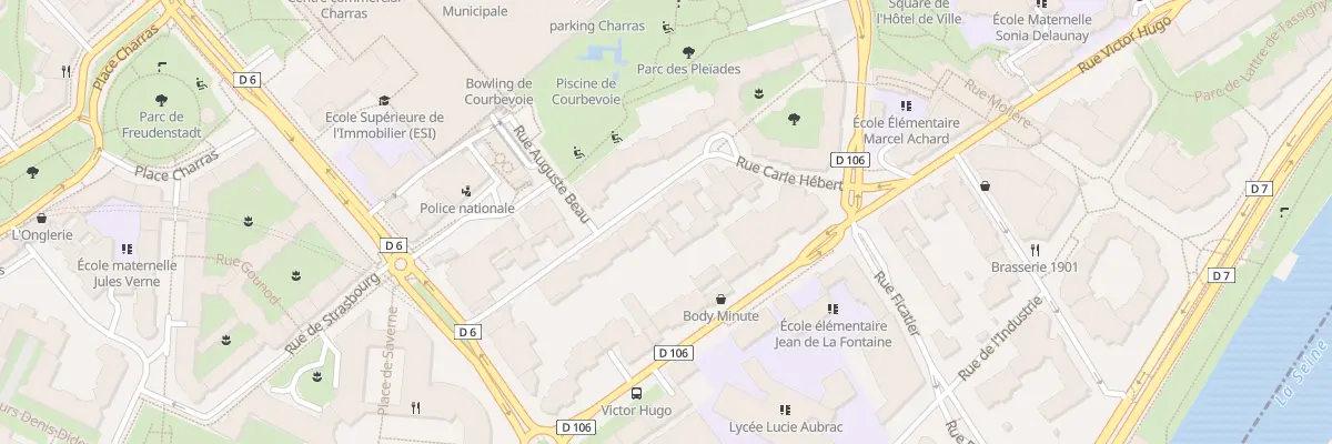 Plan du 16 Rue Carle Hébert à Courbevoie