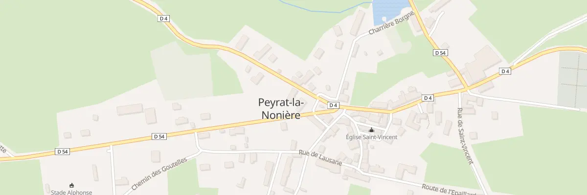 Plan du 1 Rte de Chenerailles à Peyrat-la-Nonière