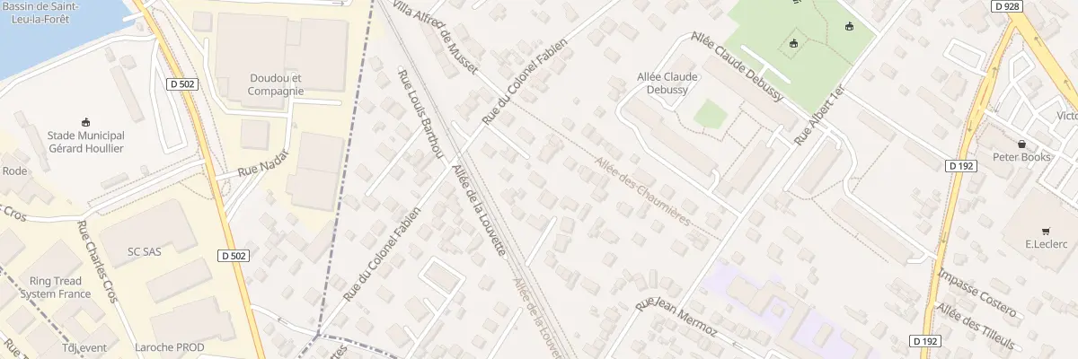 Plan du 107 Rue du Colonel Fabien à Saint-Prix
