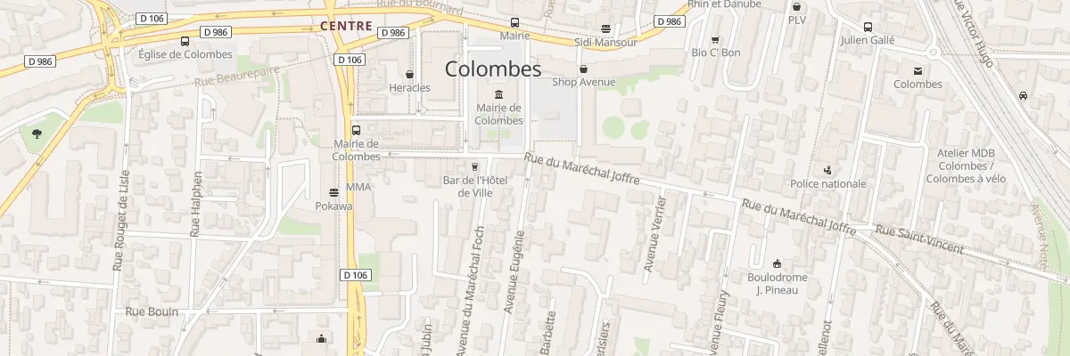 Plan du 28 Rue du Maréchal Joffre à Colombes