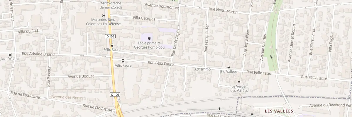 Plan du 25 Rue Félix Faure à Colombes
