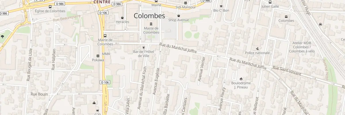 Plan du 34 Rue du Maréchal Joffre à Colombes