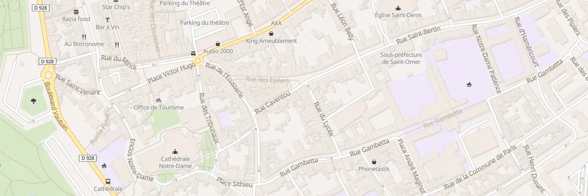 Plan du 3 Rue Saint Bertin à Saint-Omer