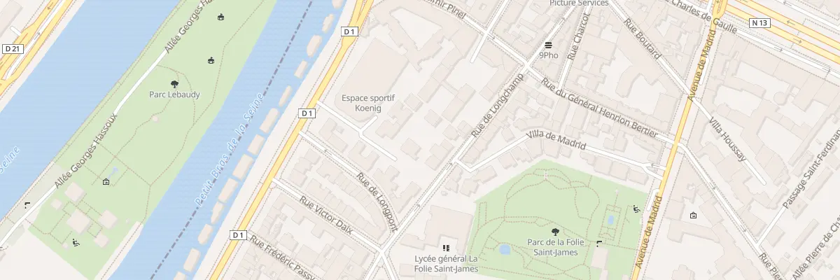 Plan du 34T Rue de Longchamp à Neuilly-sur-Seine