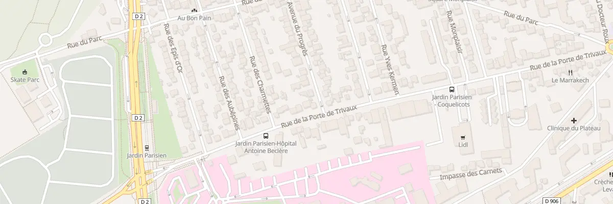 Plan du 74 Rue Porte de Trivaux à Clamart