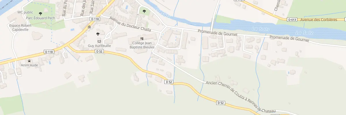 Plan du 396A Gournet à Couiza