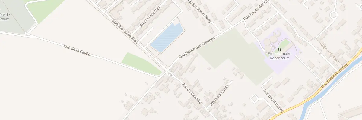 Plan du 94 Rue du Calvaire à Amiens