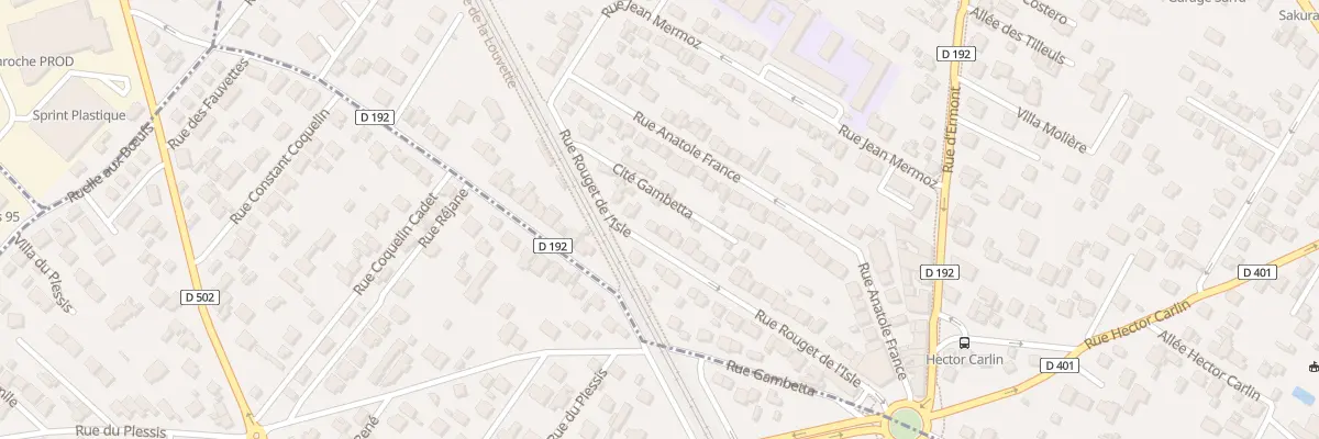 Plan du 40 Rue Rouget de l’Isle à Saint-Prix