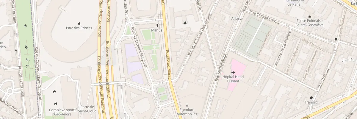 Plan du 54 Rue du Général Delestraint à Paris 16e Arrondissement