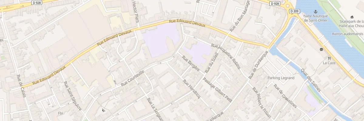 Plan du 16 Rue de la Bergère à Saint-Omer
