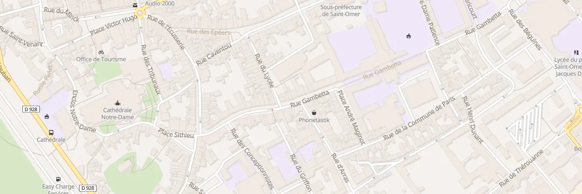 Plan du 30 Rue Gambetta à Saint-Omer