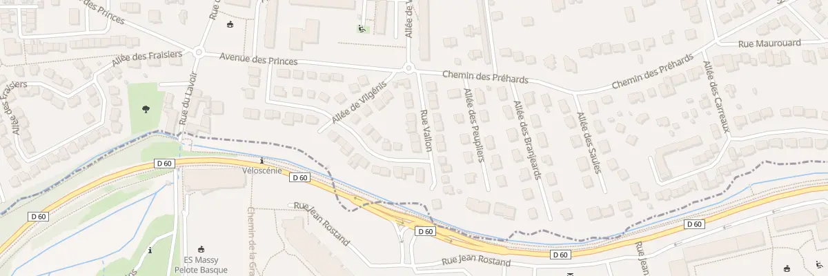 Plan du 12 Rue Vallon à Verrières-le-Buisson