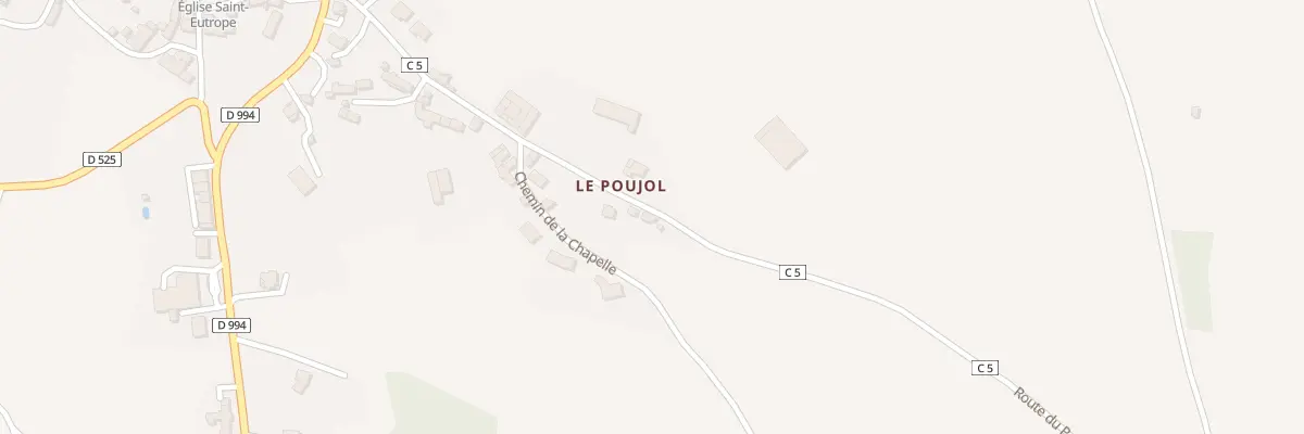 Plan du 5131 Le Poujol à Roussennac