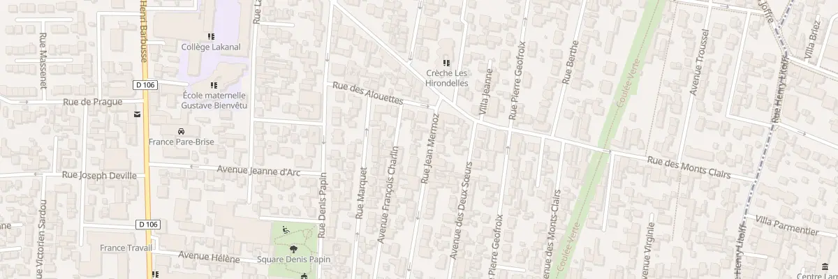 Plan du 6 Rue Jean Mermoz à Colombes