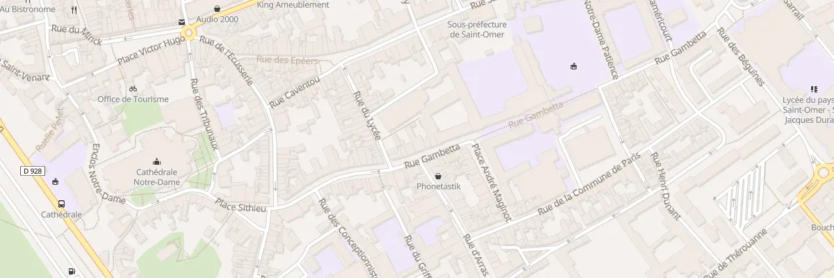 Plan du 34 Rue Gambetta à Saint-Omer