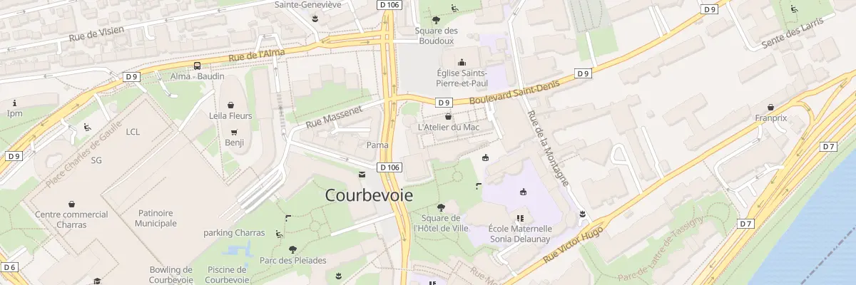 Plan du 2 Bd Saint-Denis à Courbevoie