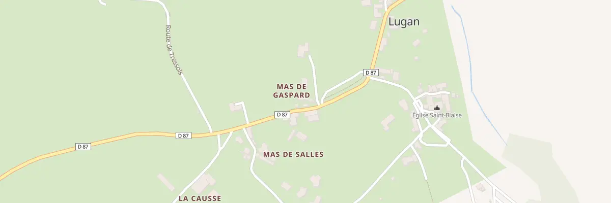 Plan du 5023 Mas de Gaspard à Lugan