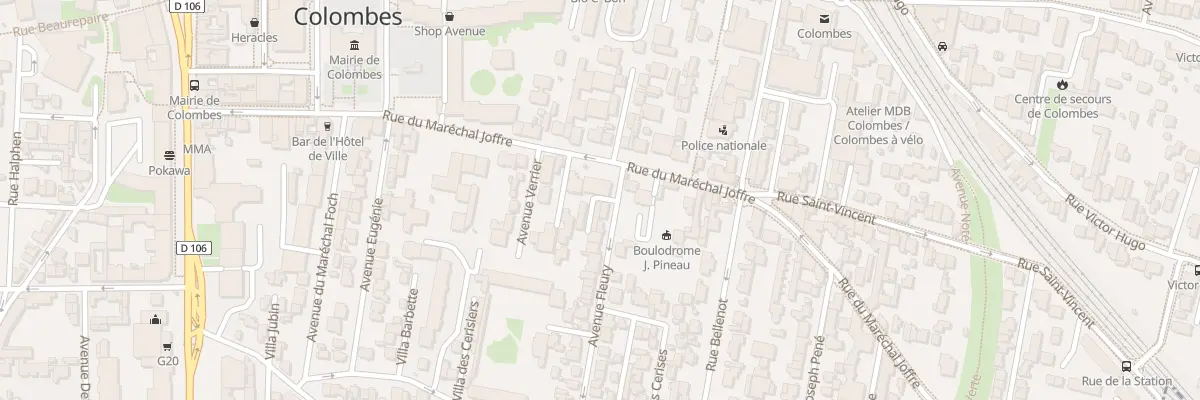 Plan du 58 Rue du Maréchal Joffre à Colombes