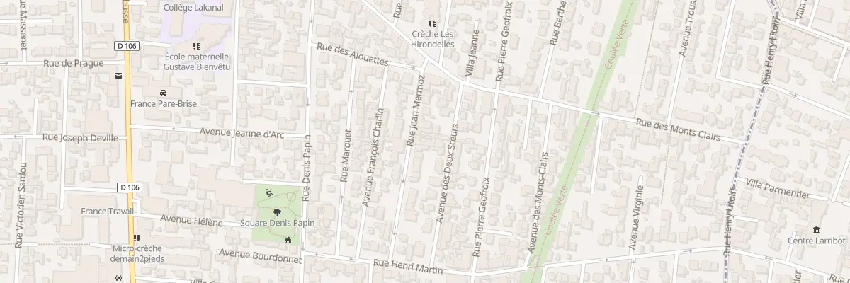 Plan du 15 Rue Jean Mermoz à Colombes